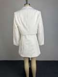 EVE Solid Color Blazer+Mini Dress 2 Piece Set GCNE-73673