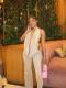 EVE Halterneck Backless Tops Wide Leg Pants Suit GCNE-73530