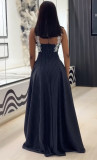EVE Lace Sling Stripe Big Swing Maxi Dress GANY-LB2923