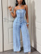 EVE Casual Denim Sling Wide Leg Jumpsuit GYXN-66339