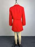 EVE Solid Color Blazer+Mini Dress 2 Piece Set GCNE-73673
