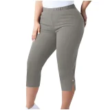 EVE Plus Size Solid Color Split Seventh Pants GYZY-66811