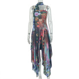 EVE Print Spaghetti Straps Maxi Dress GJYO-JD305119