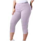 EVE Plus Size Solid Color Split Seventh Pants GYZY-66811