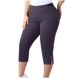 EVE Plus Size Solid Color Split Seventh Pants GYZY-66811