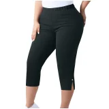 EVE Plus Size Solid Color Split Seventh Pants GYZY-66811