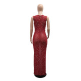 EVE Sleeveless Hot Drill Maxi Dress CYA-902259
