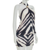 EVE Zebra Print Off Shoulder Mini Dress GSZM-J26DS100