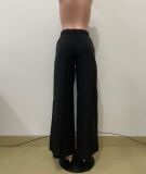 EVE Solid Color High Waist Wide Leg Pants QODY-6074