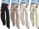 EVE Solid Color Irregular Straight Pants QODY-6076