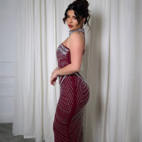EVE Hot Drill Sleeveless Backless Maxi Dress CYA-902254