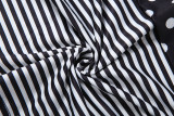EVE Stripe Print Wrap Chest Two Piece Shorts Set GYME-K6S05314A