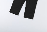 EVE Solid Color Halterneck Backless Seventh Jumpsuit GYME-K6Q02682A