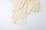 EVE Solid Color V Neck Vest Two Piece Skirts Set GYME-K6S03498A
