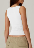 EVE Plus Size Square Neck Solid Color Tank Top GYWO-55002