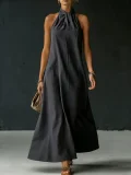 EVE Off Shoulder Solid Color Maxi Dress GYWO-55075