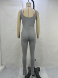 EVE Solid Color Sleeveless Yoga Tight Jumpsuit GPBY-14472