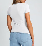 EVE Plus Size Short Sleeve Solid Color T Shirt GYWO-55001