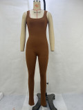 EVE Solid Color Sleeveless Yoga Tight Jumpsuit GPBY-14472