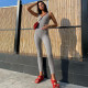 EVE Solid Color Sleeveless Yoga Tight Jumpsuit GPBY-14472