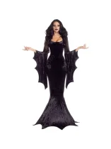 EVEVelour Bat Sleeve Slim Fishtail Dress GYEF-XG091-A2