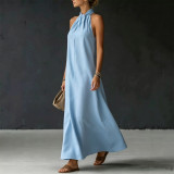 EVE Off Shoulder Solid Color Maxi Dress GYWO-55075