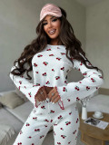 EVE Bell-Sleeve Printed Pants Loungewear 2 Piece Set  GFMC-1815
