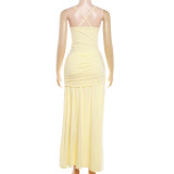 EVE Square Neck Ruched Maxi Dress GYME-K6D03510A