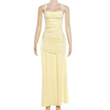 EVE Square Neck Ruched Maxi Dress GYME-K6D03510A