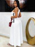 EVE Solid Color Sleeveless Knits Maxi Dress ZSD-0780