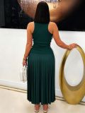 EVE Solid Color Sleeveless Knits Maxi Dress ZSD-0780