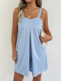 EVE Solid Color Sleeveless Sling Romper GYWO-55038