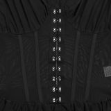 EVE V Neck See Through Mesh Mini Dress BY-7685