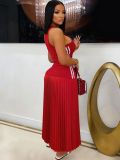 EVE Solid Color Sleeveless Knits Maxi Dress ZSD-0780