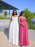 EVE 3D Floral Sleeveless Loose Sling Maxi Dress GCYF-2609