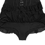 EVE V Neck See Through Mesh Mini Dress BY-7685