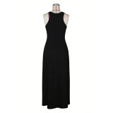 EVE Solid Color Sleeveless Knits Maxi Dress ZSD-0780