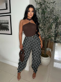 EVE Casual Polka Dots Print Wide Leg Pants YMEF-59065