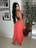 EVE Casual Polka Dots Print Wide Leg Pants YMEF-59065