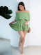 EVE Solid Color Off Shoulder Mini Dress BMF-836