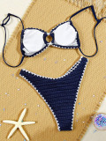 EVE Sexy Tie Up Sling Bikinis Two Piece Swimsuit CSYZ-G597KY