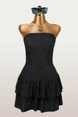 EVE Solid Color Tube Top Cake Dress GXIY-K25L1770