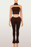 EVE Soldi Color Wrap Chest Top Two Piece Pants Set YWXS-K25L1756