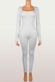 EVE Solid Color Long Sleeve Jumpsuit YWXS-K25L1403