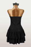 EVE Solid Color Tube Top Cake Dress GXIY-K25L1770