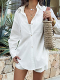 EVE Solid Color Long Sleeve Shirts GZEY-K26290130