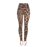 EVE Leopard Print Off Shoulder Bodysuit 2 Piece Pants Set GDSF-J26ST077