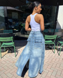 EVE Fashion Faux Two-piece Denim Jeans GAKF-60306