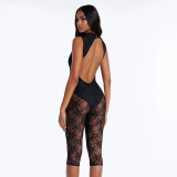 EVE Lace Patchwork Backless Jumpsuit MXBF-J26JP029