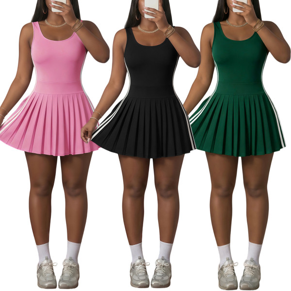 EVE Sleeveless Solid Color Mini Dress HNIF-MC024